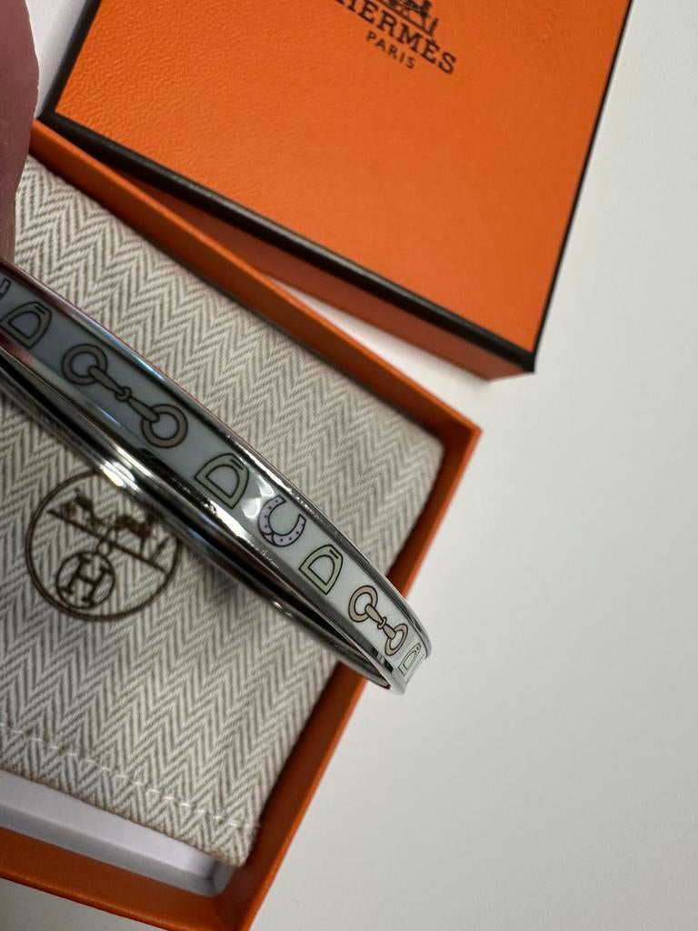 Armband Hermes, Bijoux, Sacs & Beauté, Bracelets, Enlèvement ou Envoi, Comme neuf, Blanc, Autres matériaux