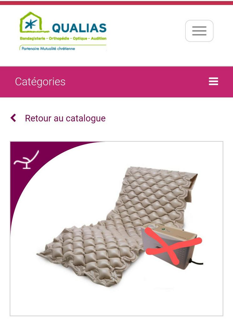 Surmatelas alternant médical (Anti-escarres), Enlèvement, Comme neuf