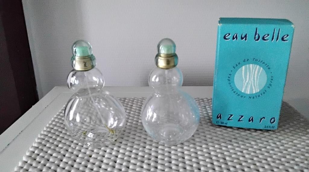 Flacon vide de Eau belle de Azzaro dans sa boîte 100 ml, Enlèvement ou Envoi, Comme neuf, Bouteille de parfum