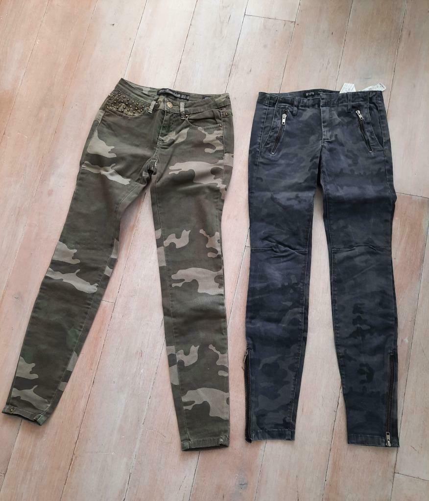 ZARA Skinny jeans /set 2 x / maat 34 /legerprint, Enfants & Bébés, Vêtements enfant | Taille 176, Pantalon, Enlèvement ou Envoi
