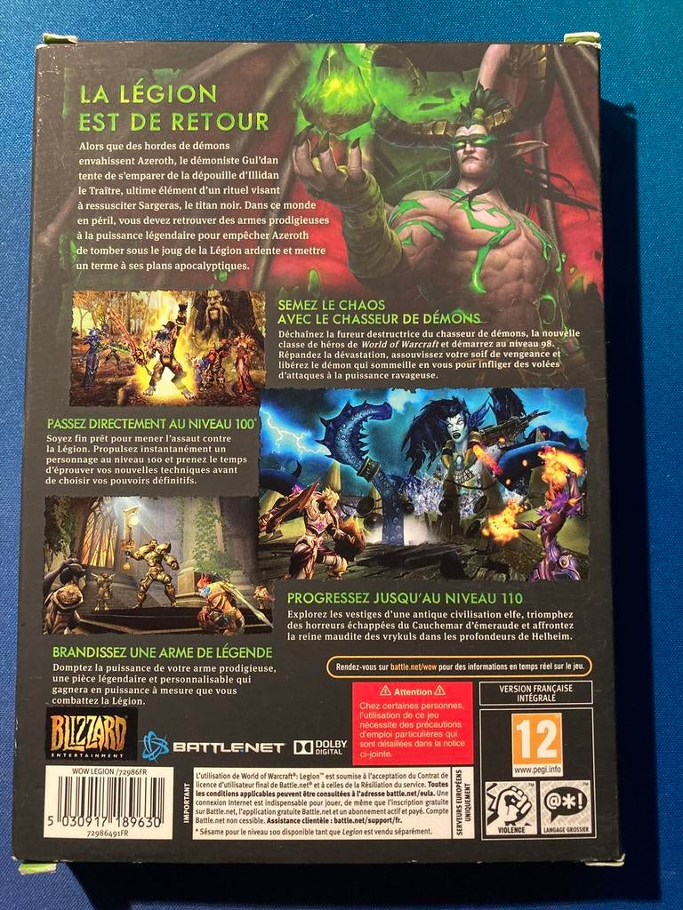 World of Warcraft Legion Pc Mac, Games en Spelcomputers, Ophalen of Verzenden, Gebruikt