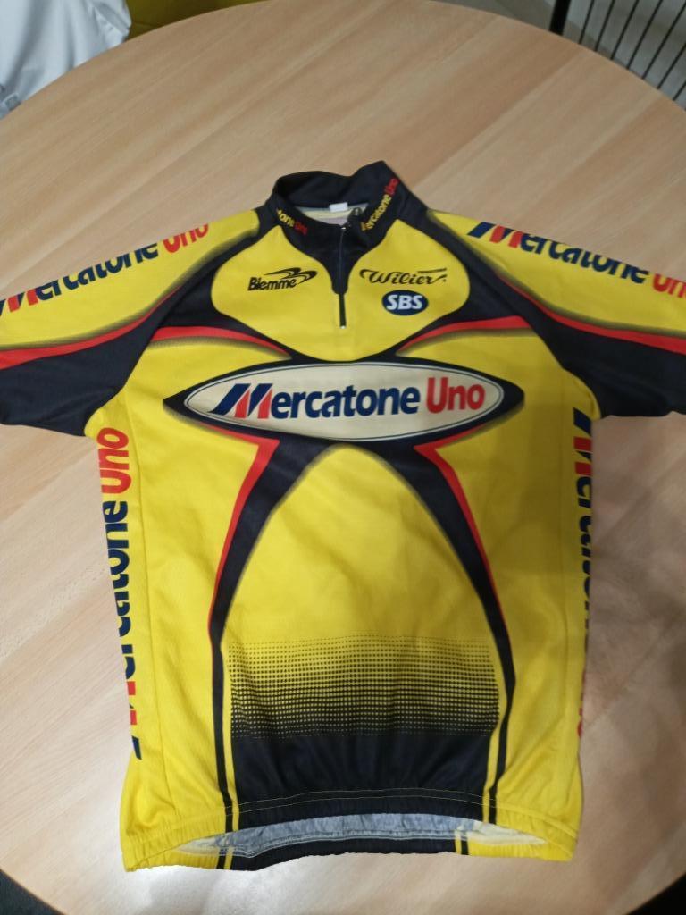 Retro wielertrui marco pantani,  mercatone uno, Ophalen of Verzenden, Zo goed als nieuw, XL