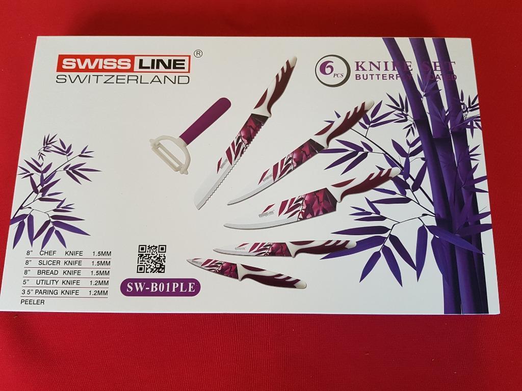 Set de couteaux 5 pièces en acier SWISS LINE, Maison & Meubles, Cuisine | Couverts, Neuf, Autres matériaux, Enlèvement ou Envoi