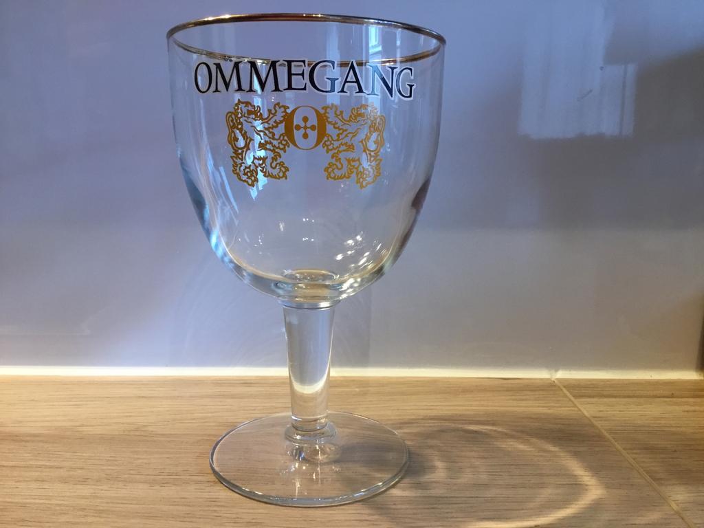 Duvel Moortgat USA Glas Brewery Ommegang, Verzamelen, Glas en Drinkglazen, Ophalen of Verzenden, Gebruikt, Bierglas