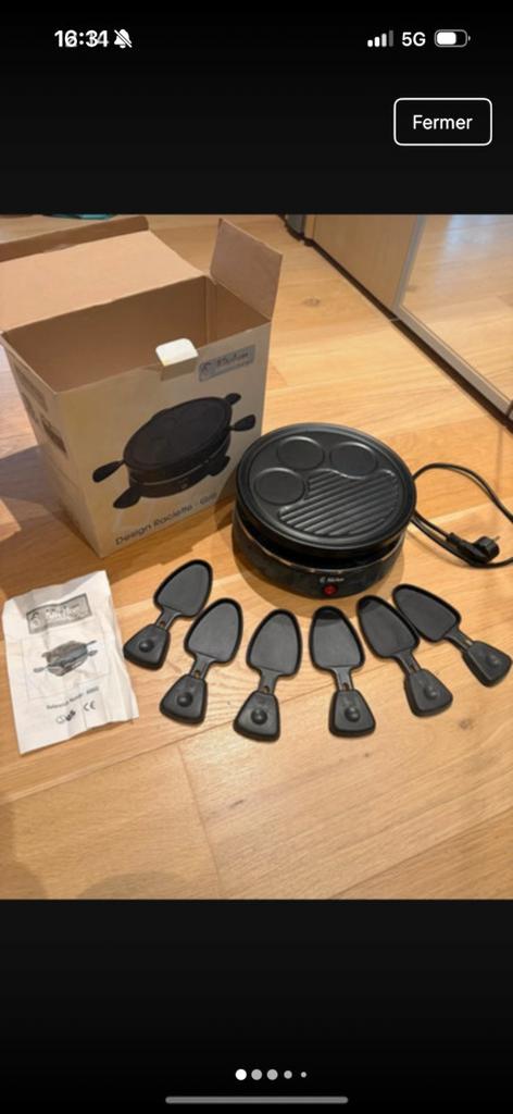 Appareil a raclette pour 6 personnes tres bon etat, Elektronische apparatuur, Gourmetstellen, Zo goed als nieuw, Ophalen of Verzenden