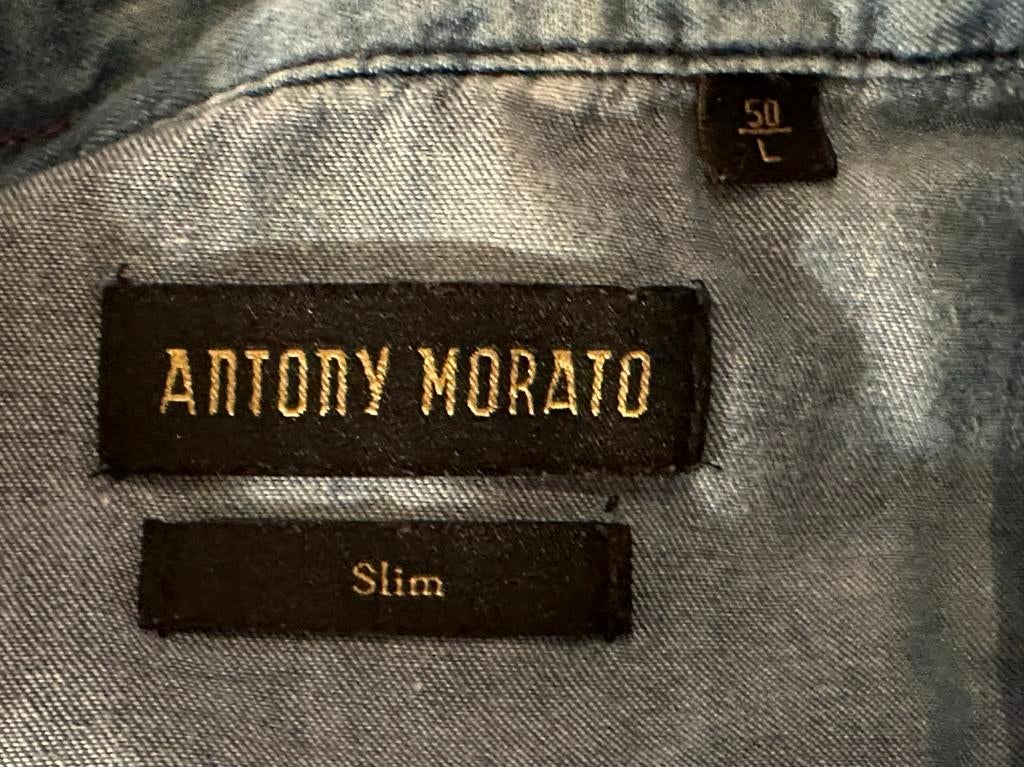 Chemise d'été en jean Antony Morato en parfait état, Tour de cou 41/42 (L), Antony Morato, Enlèvement ou Envoi, Comme neuf