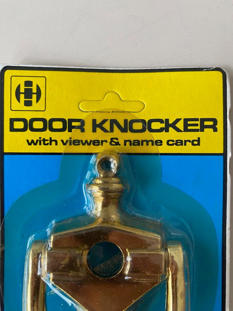 Mooie koper deur klopper met ingebouwd spion oog, Ophalen, Nieuw, Koper of Messing, Klink of Kruk