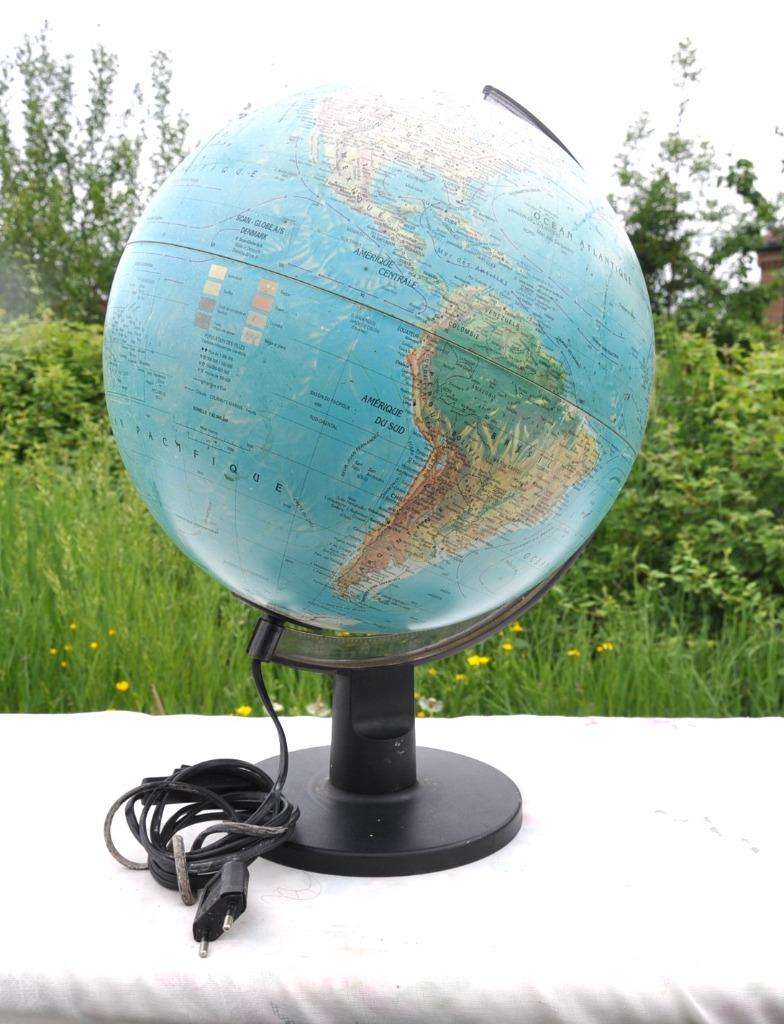mappemonde lumineuse, Huis en Inrichting, Woonaccessoires | Wereldbollen, Gebruikt, Verlicht, Ophalen of Verzenden
