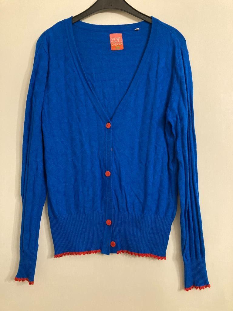 Blauwe gilet - Zoë Loveborn - maat L, Taille 42/44 (L), Zoë loveborn, Enlèvement ou Envoi, Porté