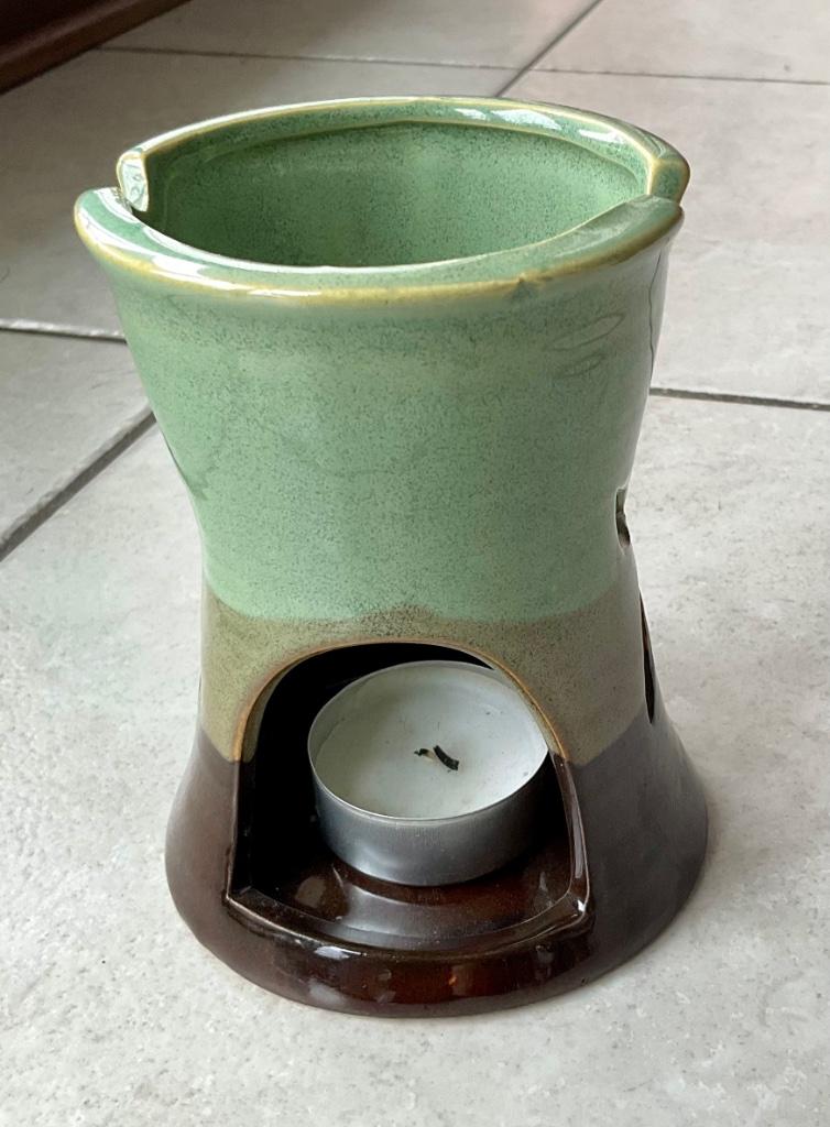 Bougeoir en céramique à vendre, Comme neuf, Autres matériaux, Chandelier, Vert