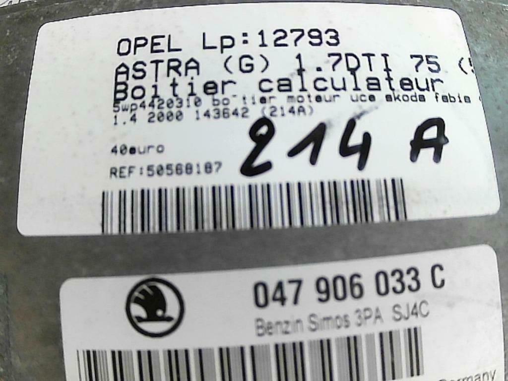Boitier moteur Opel Astra II G 1.7DTi 55kw 5WP4420310 (214 A, Enlèvement ou Envoi, Utilisé, Opel