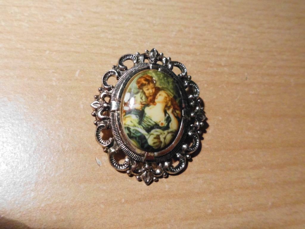 boucles d'oreilles avec perles et broche dorée et rétro, Enlèvement ou Envoi, Utilisé, Or, Or