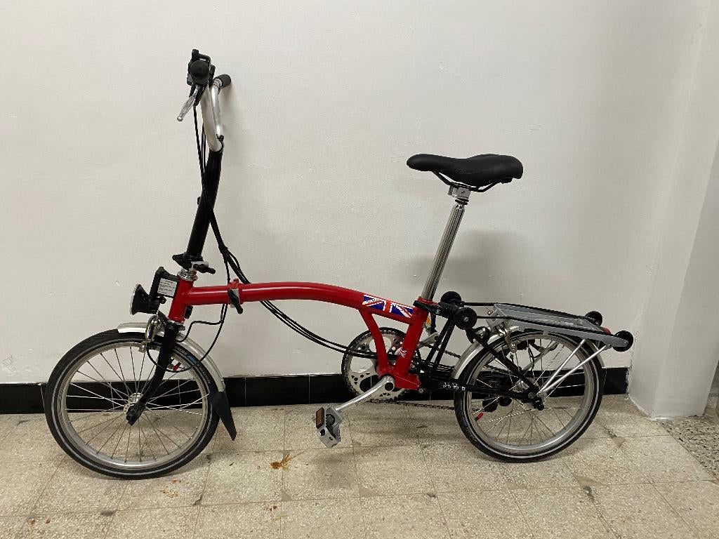 Brompton plooifiets, Fietsen en Brommers, Ophalen, Brompton, Minder dan 14 inch, Versnellingen