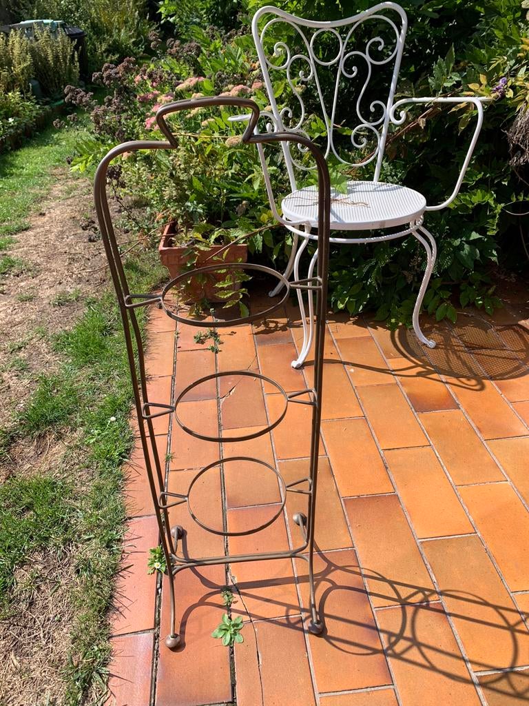 Etagère in metaal goudkleurig, Antiek en Kunst, Ophalen of Verzenden