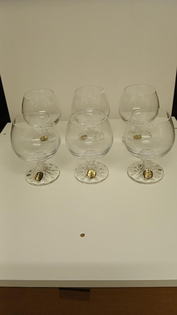 glas cognac kristal Villeroy&Boch-6 st.-H.11cm-doormeter 6cm, Antiek en Kunst, Ophalen