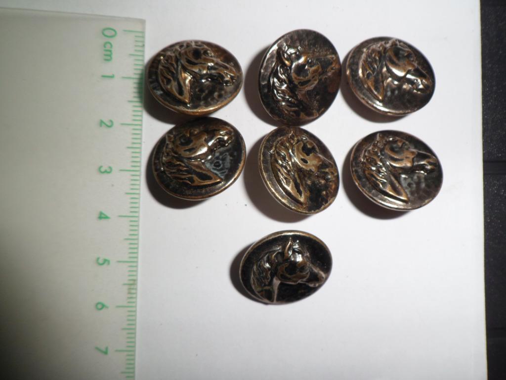 Knop voor ruitervest, dia.20Mm, gepatineerd 7x, Dieren en Toebehoren, Ophalen of Verzenden