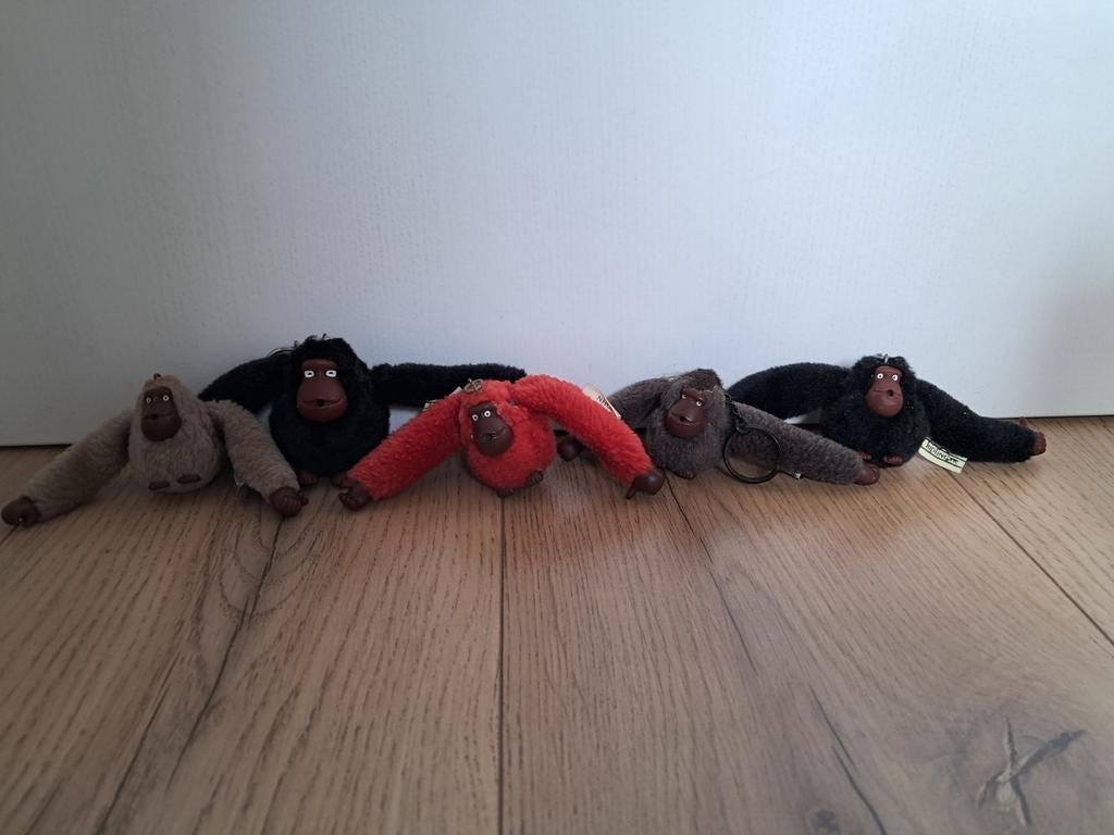 Kipling sleutelhangers met aapjes, set van 5, Ophalen of Verzenden, Gebruikt, Merk
