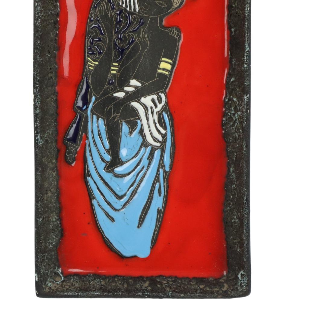Vintage Wandsculptuur San Marino Keramiek Italy Jaren 50, Ophalen of Verzenden