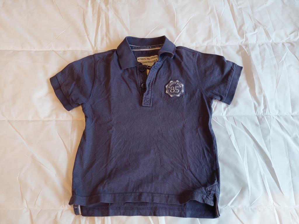 T-shirt polo 6 ans manches courtes bleu marine BUISSONNIERE, Garçon ou Fille, Autres types, Comme neuf, Enlèvement
