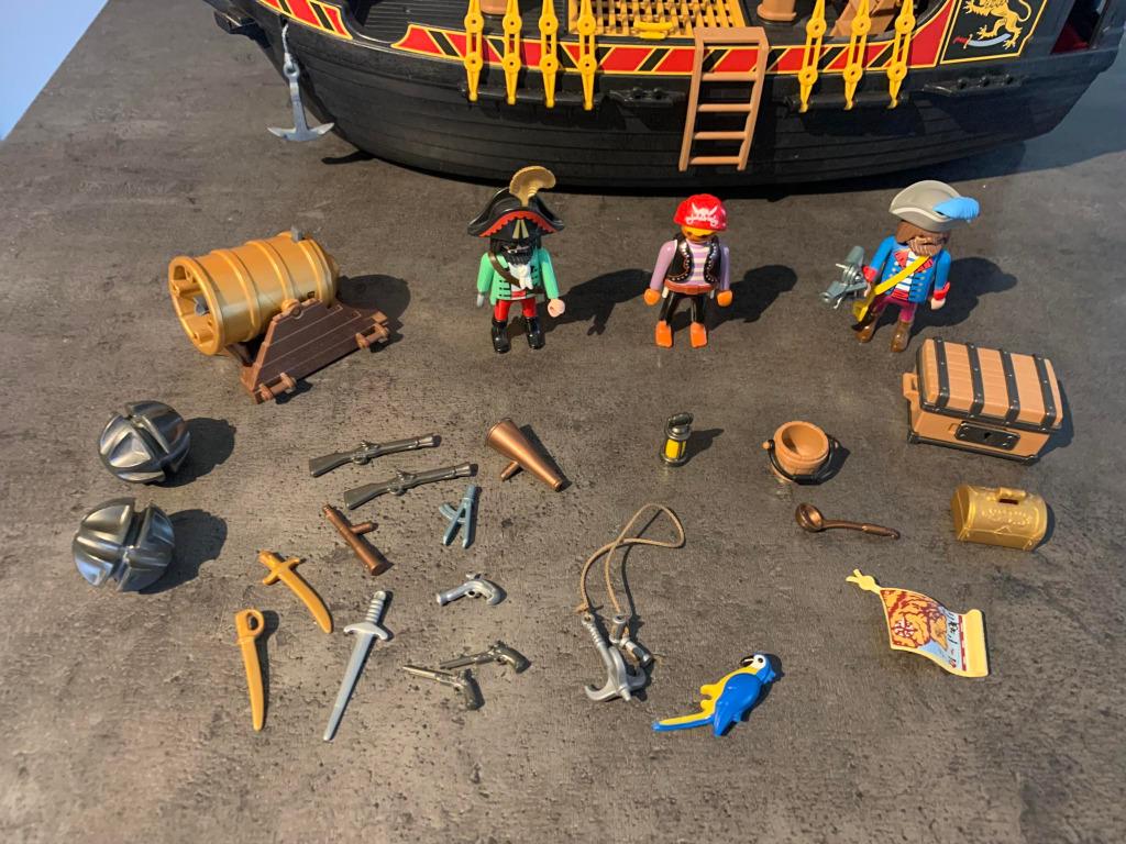 Playmobil Blackbeards piratenschip – 5736, Kinderen en Baby's, Speelgoed | Playmobil, Ophalen, Zo goed als nieuw, Complete set
