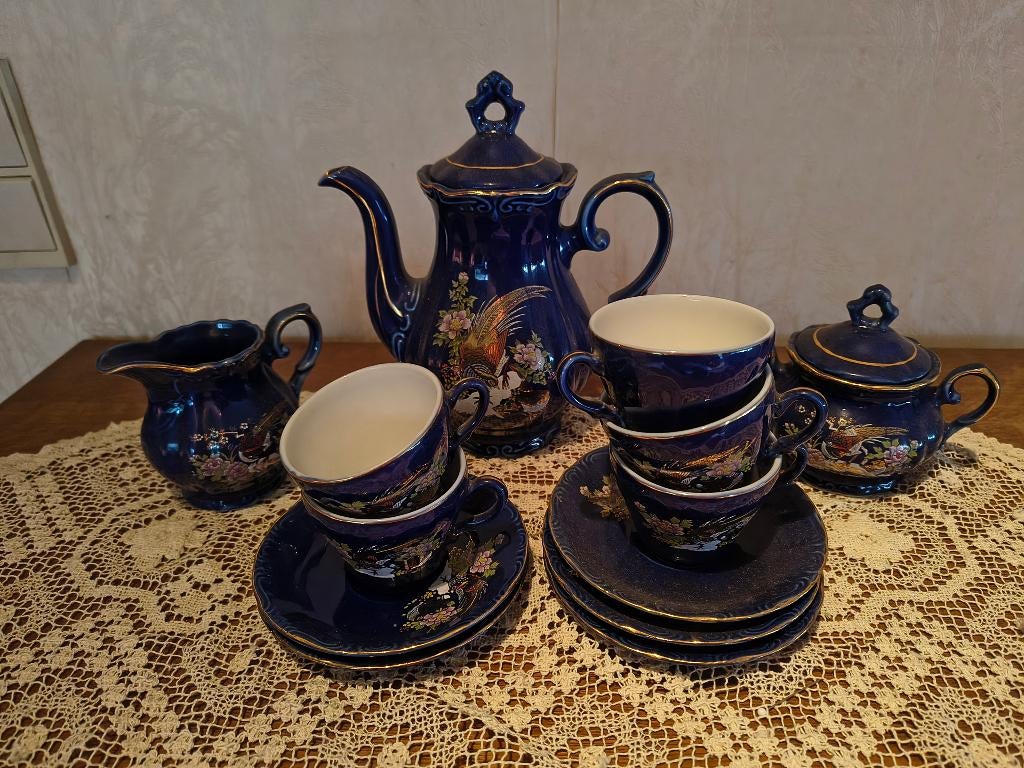 Japans blauw theeservies, Antiek en Kunst, Ophalen