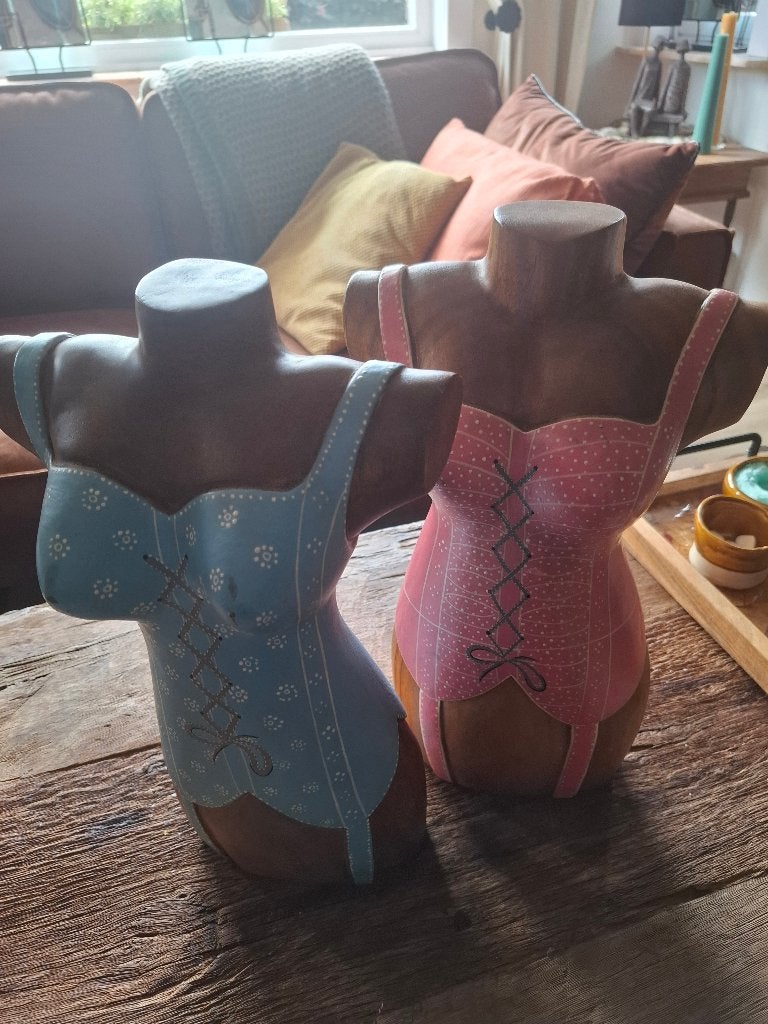 Bustes in hout, Antiek en Kunst, Ophalen, Houtsnijwerk, Handgemaakt, 20 - 50 cm