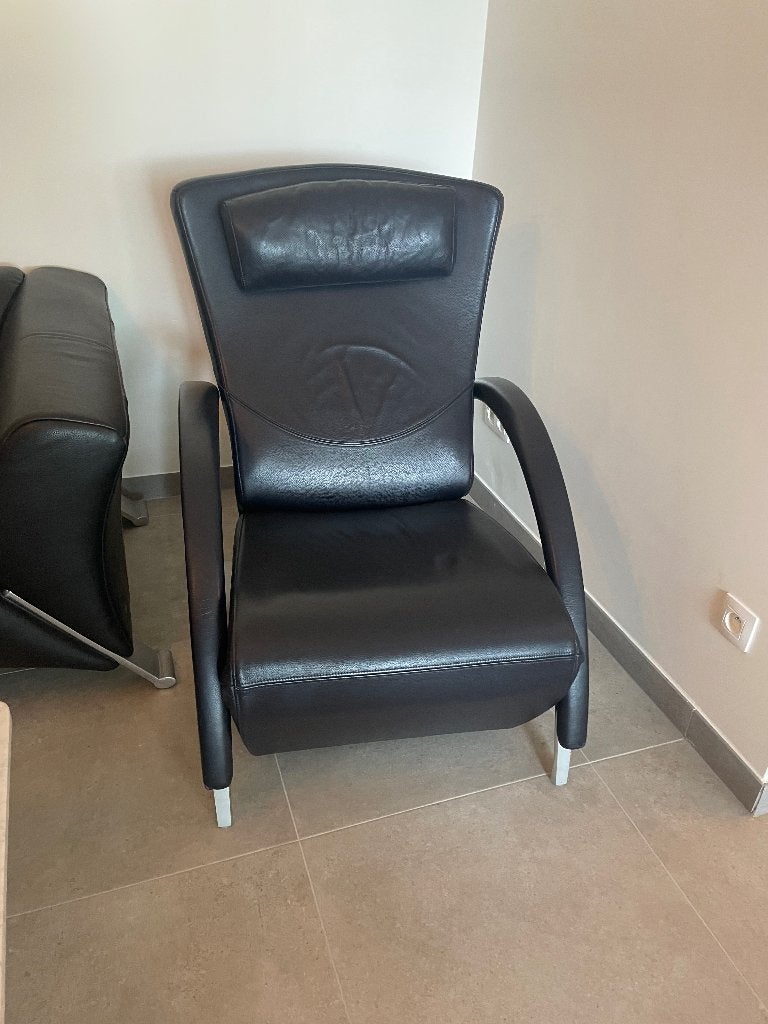 Fauteuil Rolf benz, Ophalen, Minder dan 75 cm, Leer, Zo goed als nieuw