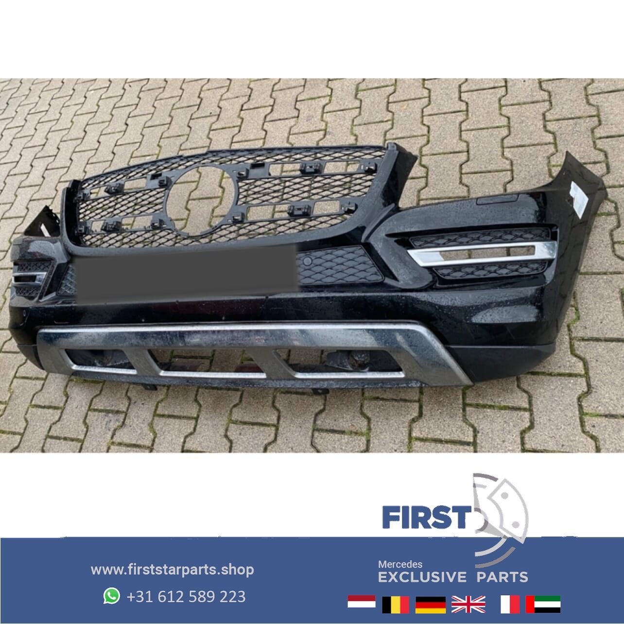 A1668853125 (W166) X166 GL BUMPER VOORBUMPER COMPLEET ZWART, Utilisé, -, Avant, -