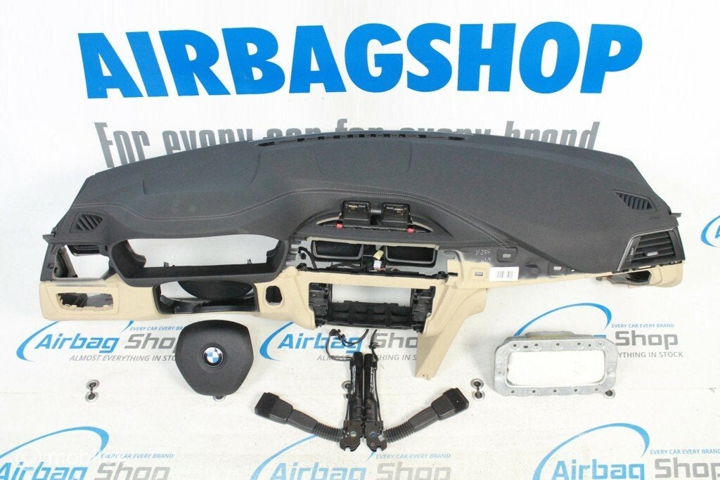 Airbag kit Tableau de bord noir/beige BMW 3 serie F30, Enlèvement ou Envoi, Utilisé