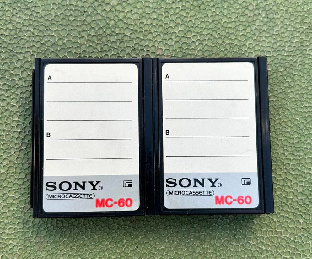 Lot de 2 microcassettes Sony MC-60, Enlèvement ou Envoi, Utilisé