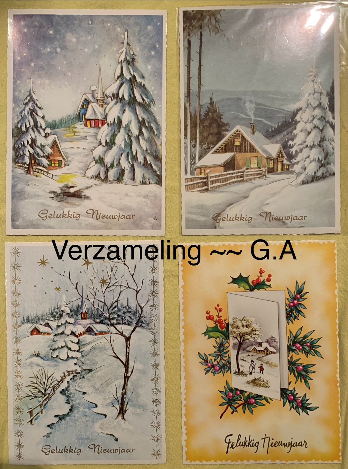 Prentkaarten kerst en nieuwjaar (Retro). Onbeschreven., Diversen, Ophalen, Nieuw