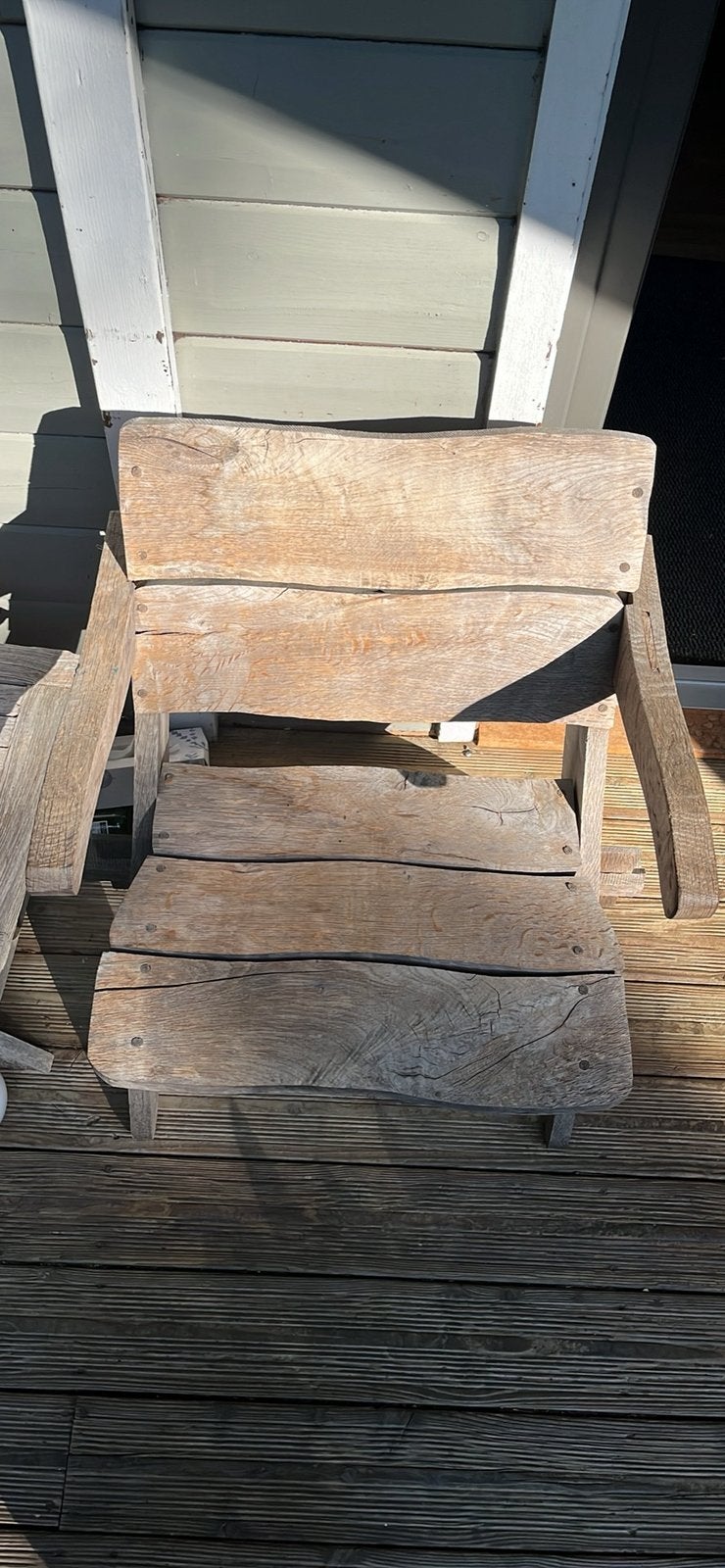 Siège de jardin artisanale, Jardin & Terrasse, Chaises de jardin, Utilisé, Bois, Enlèvement