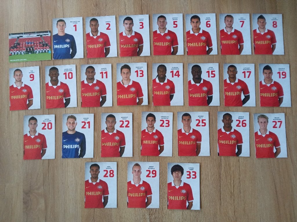 Complete 2013-2014 set spelerskaarten van PSV, Sport en Fitness, Voetbal, Ophalen of Verzenden, Nieuw, Clubaccessoires