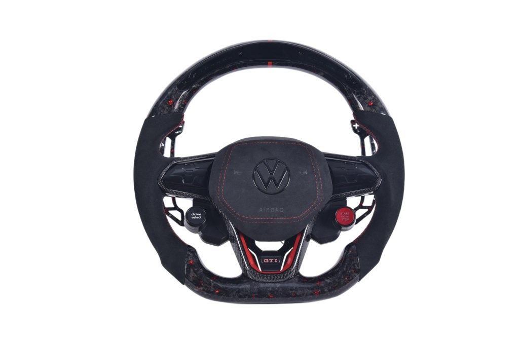 Volkswagen Golf 8R GTI R-Line rood forged carbon sportstuur, Niet ingevuld, Niet ingevuld, Niet ingevuld, Volkswagen