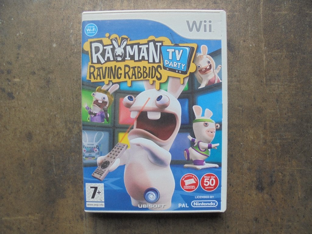 Rayman Raving Rabbids TV Party voor Wii (zie foto's), Games en Spelcomputers, Games | Nintendo Wii, Avontuur en Actie, Gebruikt
