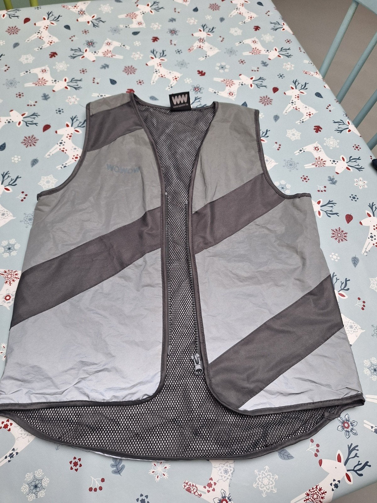 Fluo vest met rits, Fietsen en Brommers, Kinderen, Wowow, Zo goed als nieuw, Bovenkleding
