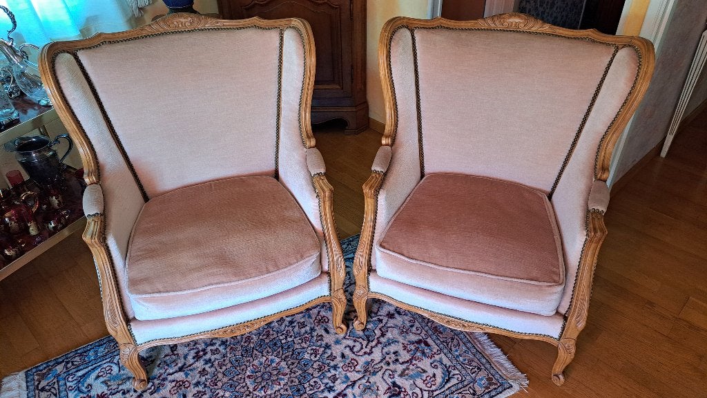 Fauteuil bergère de style Louis XV, Ophalen