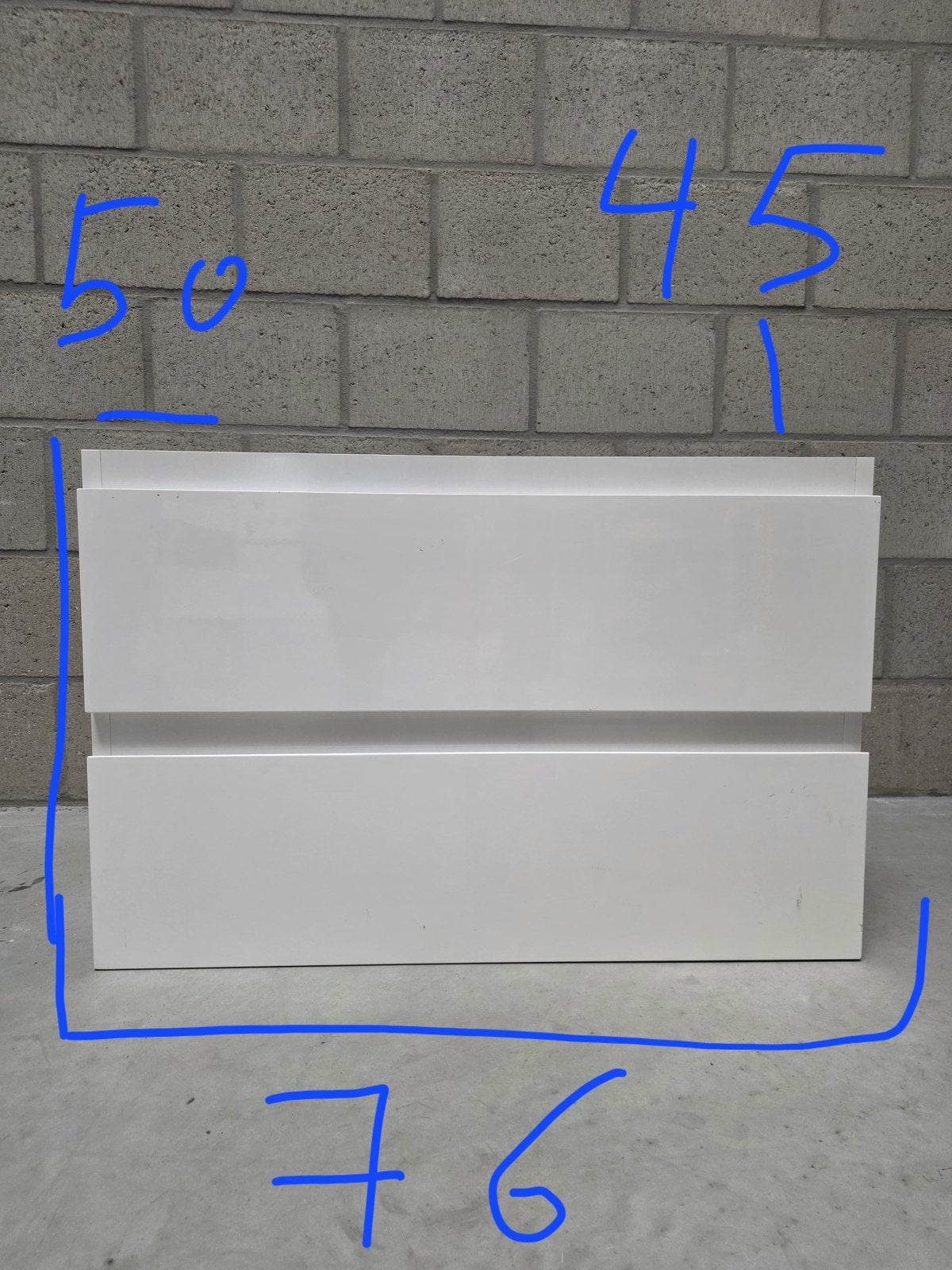 Wit badkamermeubel / ladekast - 76 x 45 x 50 cm, Huis en Inrichting, Badkamer | Badkamermeubels, Ophalen