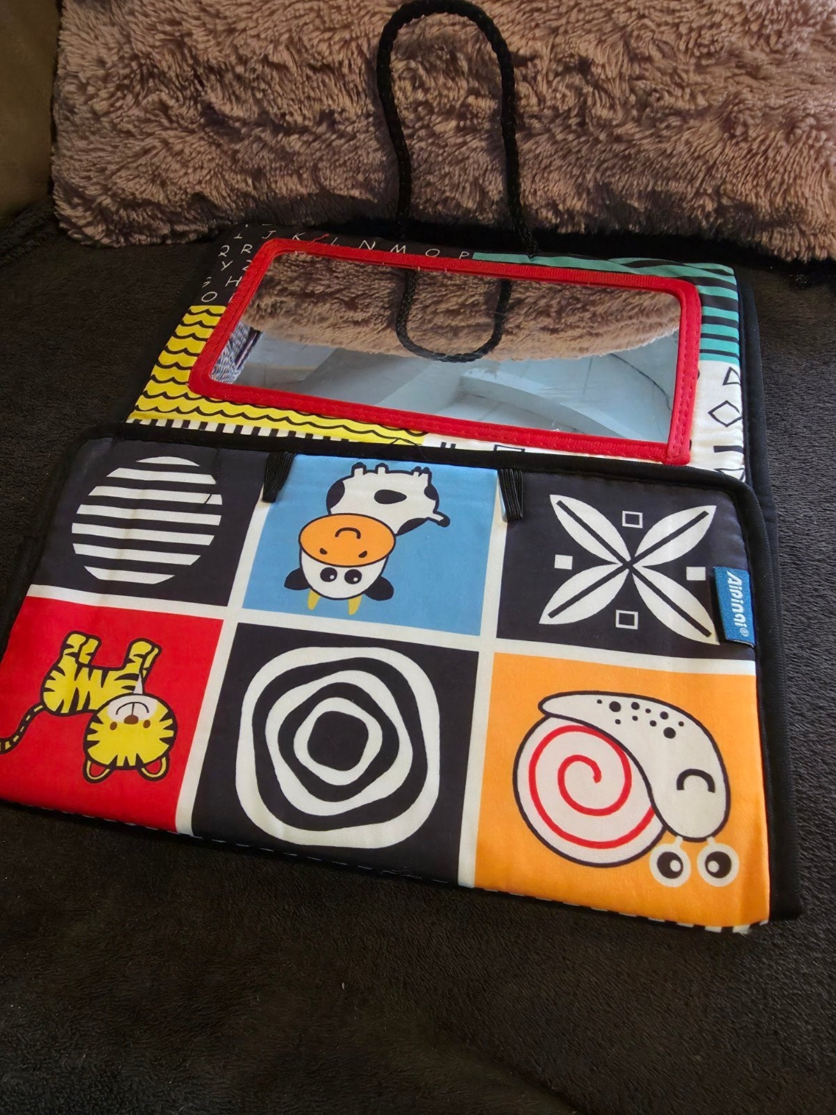 ▶️▶️▶️️️️Dubbelzijdig opvouwbaar sensorisch boekje️️️◀️◀️◀️, Ophalen of Verzenden, Zo goed als nieuw, Babygym, Met geluid
