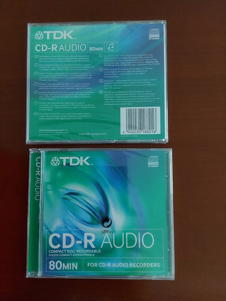 CD-R audio  van TDK (2), Autres types, Enlèvement, Neuf, dans son emballage, Autres types