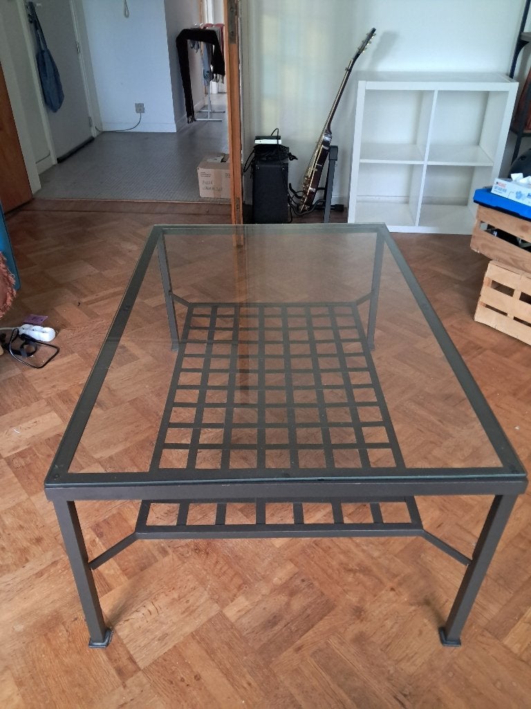 Table basse Ikea Granas, Maison & Meubles, 100 à 150 cm, Verre, Enlèvement, Utilisé