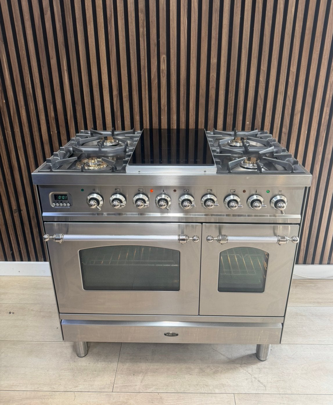 Luxe Rvs Boretti Inductie gas Fornuis (Gratis bezorgen), Elektronische apparatuur, Ovens, Oven, Hete lucht, 60 cm of meer, Ophalen of Verzenden