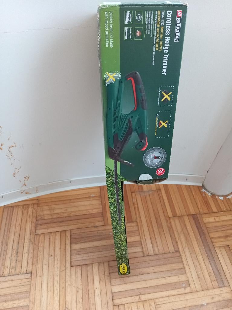 NIEUW Parkside accu heggenschaar PHSA 12 B1 zonder batterij, Ophalen, Nieuw, Accu, Parkside