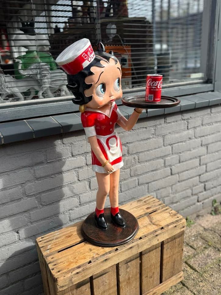 Betty Boop Beeld - Serveester met Coca-Cola dienblad, Verzamelen