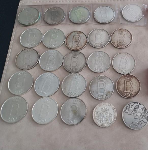 Lot Belgische zilveren munten, Postzegels en Munten, Munten | België, Setje, Zilver, Ophalen of Verzenden, Zilver