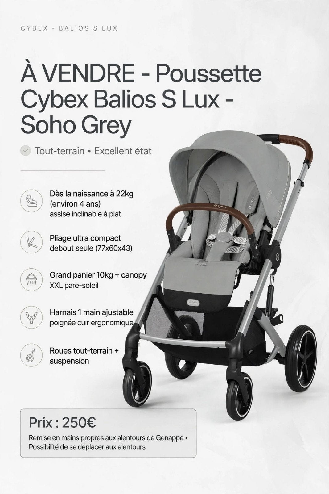 pousette Balios S lux, Enfants & Bébés, Enlèvement ou Envoi