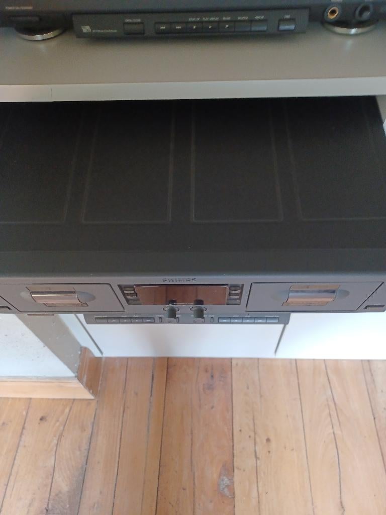 Décodeur de cassettes, TV, Hi-fi & Vidéo, Decks cassettes, Enlèvement, Double, Philips, Auto-reverse