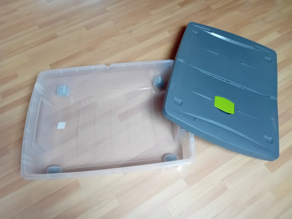 Bac de rangement, Neuf, Plastique, Bleu, Enlèvement