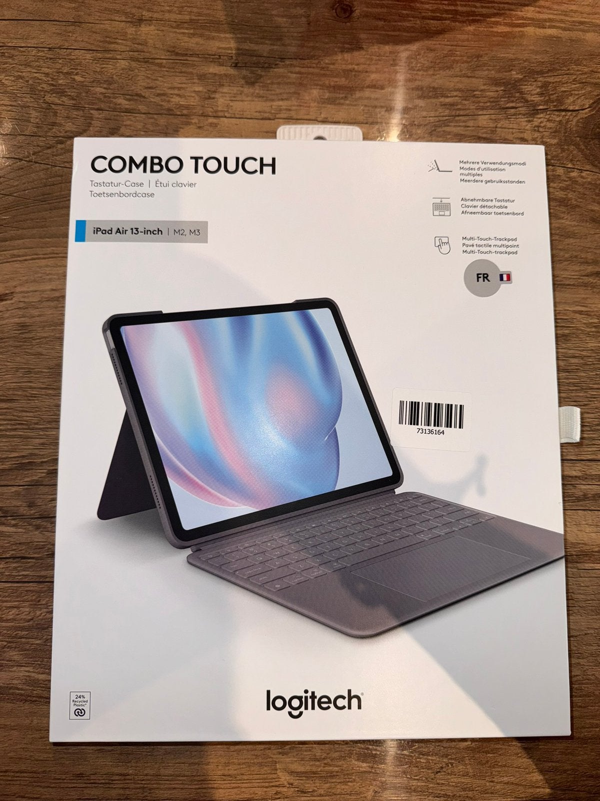 Logitech combo touch iPad Air 13" (M2/M3/M4) - Neuf - azerty, Informatique & Logiciels, Claviers, Enlèvement ou Envoi, Azerty
