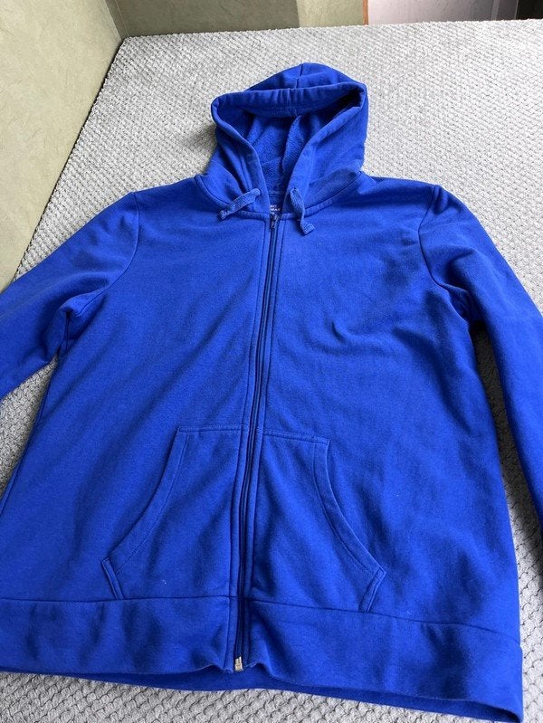 C&A : blauw vest met kap hoodie ritssluiting sweatshirt , M, Enlèvement ou Envoi, Autres types, Bleu, Taille 48/50 (M)